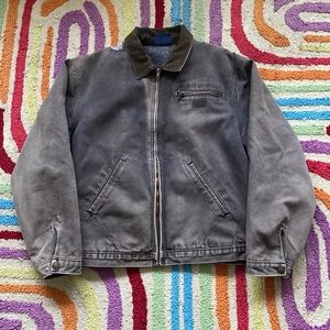 Vintage Distressed Dickies Full Zip Lined Work Chore Jacket- L